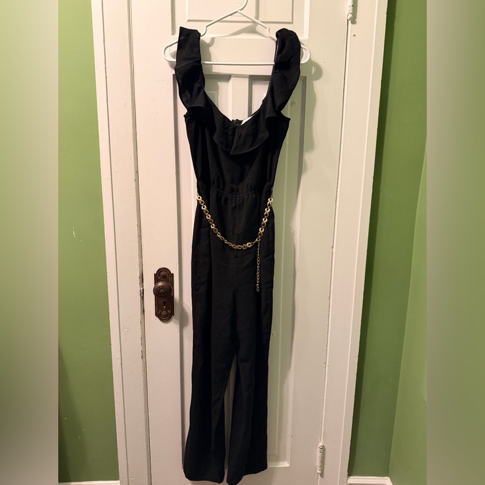 ALI & JAY Black Jumpsuit with Gold Accent